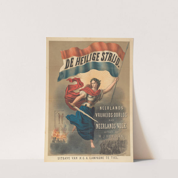 Poster for The Holy Struggle by Willem Jacobszoon Hofdijk (1872) by Emrik & Binger