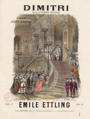 Poster for the première of Dimitri, an opera by Victorin Joncières