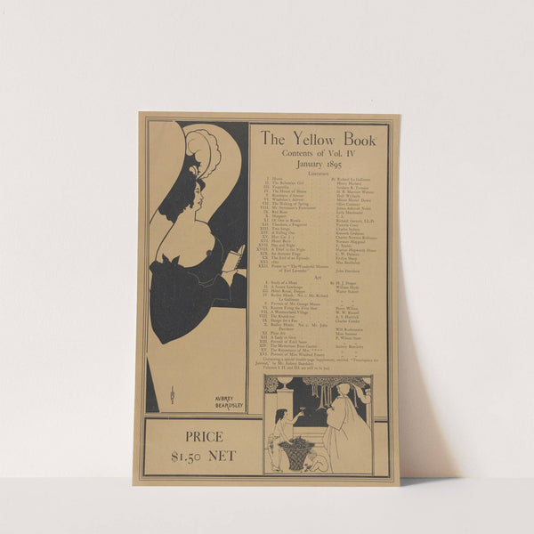 Poster for The Yellow Book, Volume IV (1895) by Aubrey Vincent Beardsley