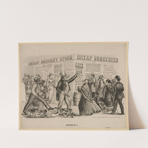 Poster no. 4. Cheap groceries by Gibson & Co. Lith