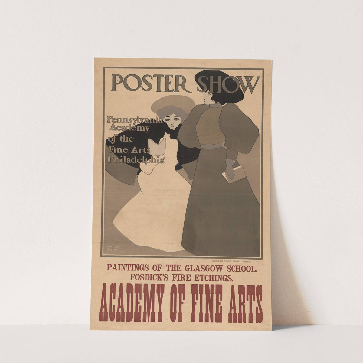 Poster show, Pennsylvania Academy of the Fine Arts, Philadelphia (1896) by Maxfield Parrish