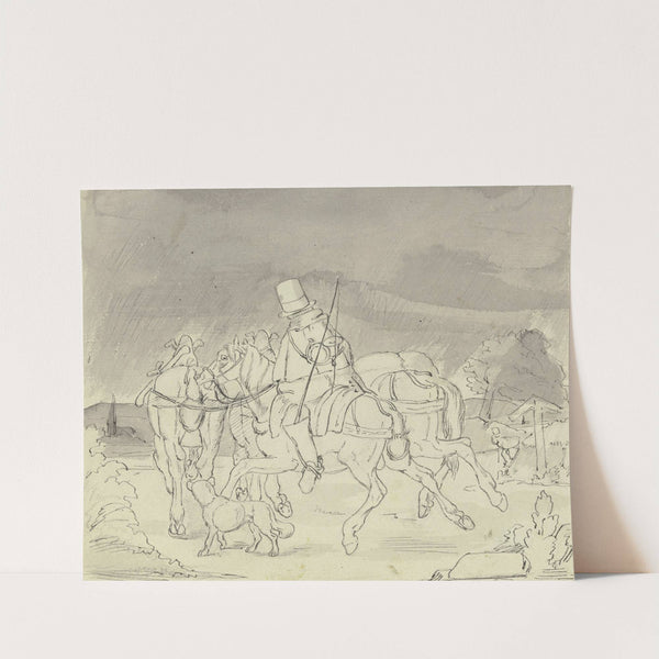 Postkutscher mit vier Pferden by Ernst Schalck