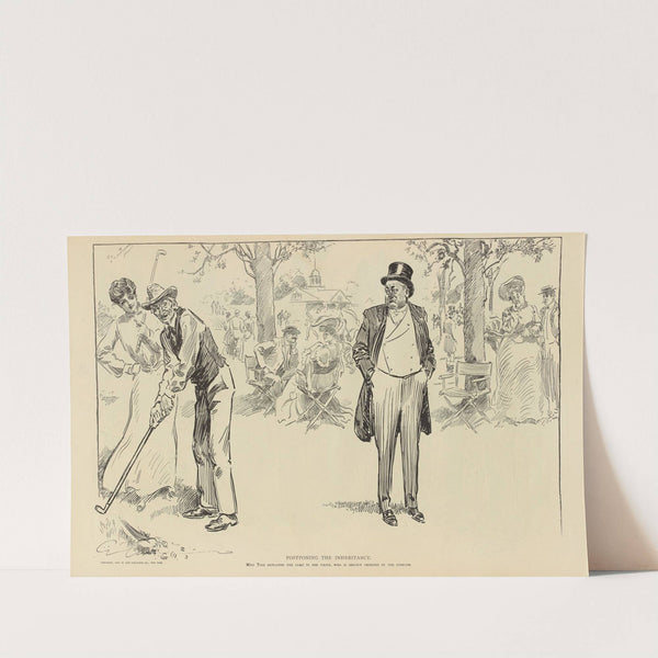 Postponing the inheritance (1900-1905) by Charles Dana Gibson