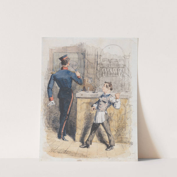 Pot Valiant; Scene in a Tap-Room by John Leech