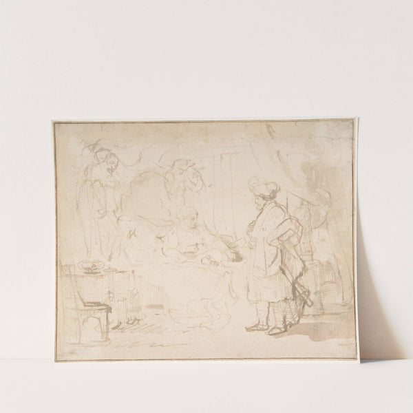 Potiphar's Wife Accusing Joseph Before her Husband by Rembrandt van Rijn