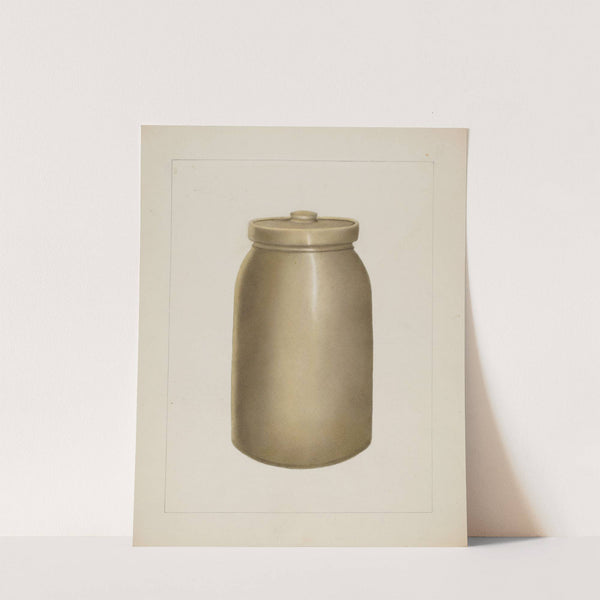 Pottery Jar with Lid by Annie B. Johnston