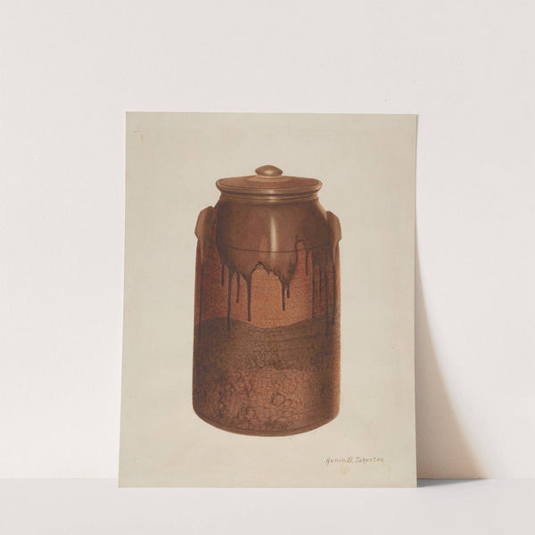Pottery Jar with Lid by Annie B. Johnston