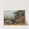Poultry at the Pond, in the background a Village by Franz Bernier