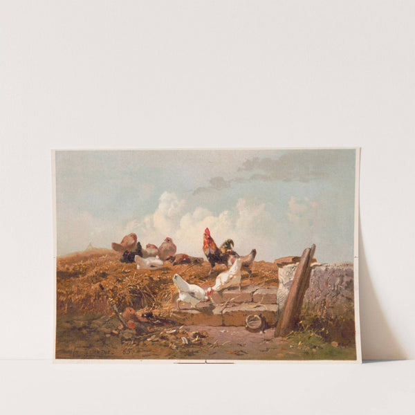 Poultry life (1867) by Théophile Victor Emile Lemmens