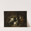 Poultry Yard with Peacock and Peahen by Mario Nuzzi