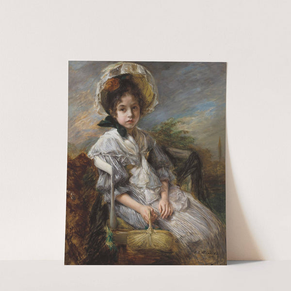 Pouponne Zelinska au panier by Jacques-Émile Blanche