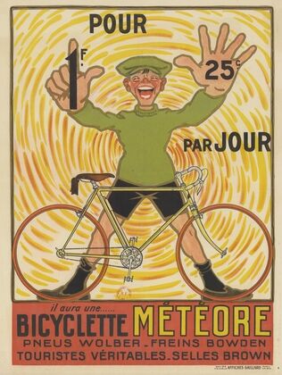 Pour 1f. 25c. par jour, il aura une. bicyclette Météore. (1926)