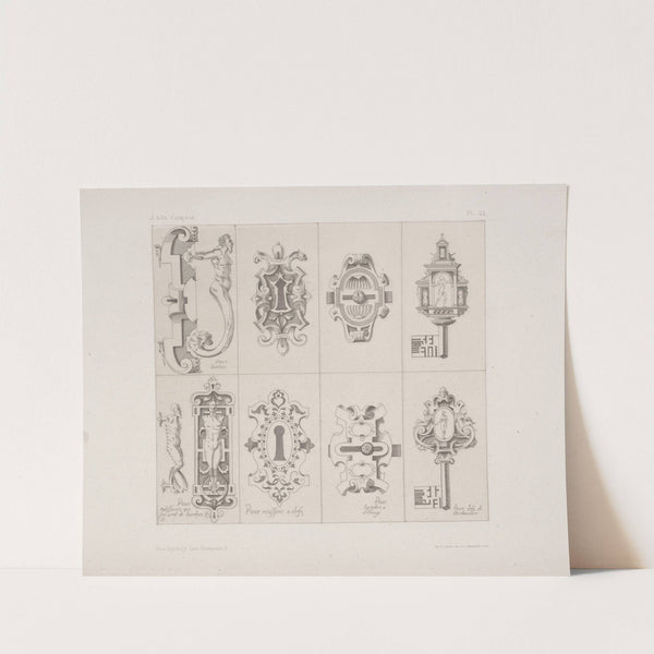 Pour burtois; pour ralissoires qui servent de burtois; pour ecussons a clefs; pour largetes a serroux by André-Charles Boulle