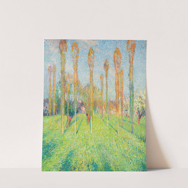 Prairie ensoleillée aux peupliers by Henri Martin