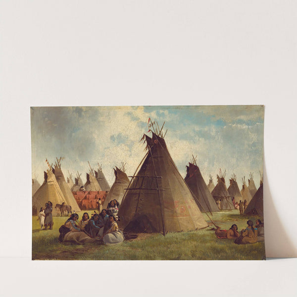 Prairie Indian Encampment (ca. 1870) by John Mix Stanley
