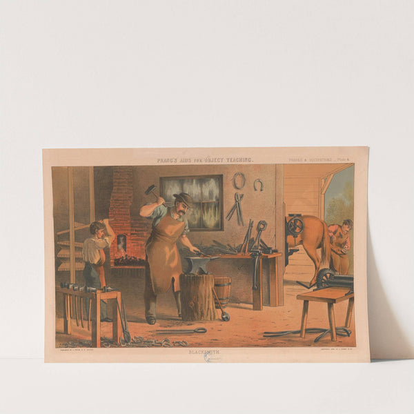 Prang’s aids for object teaching. Blacksmith (1874) by Louis Prang & Co.