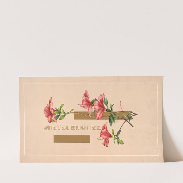 Prang’s floral mottoes, no. 44. And there shall be night there (1879) by Louis Prang & Co.