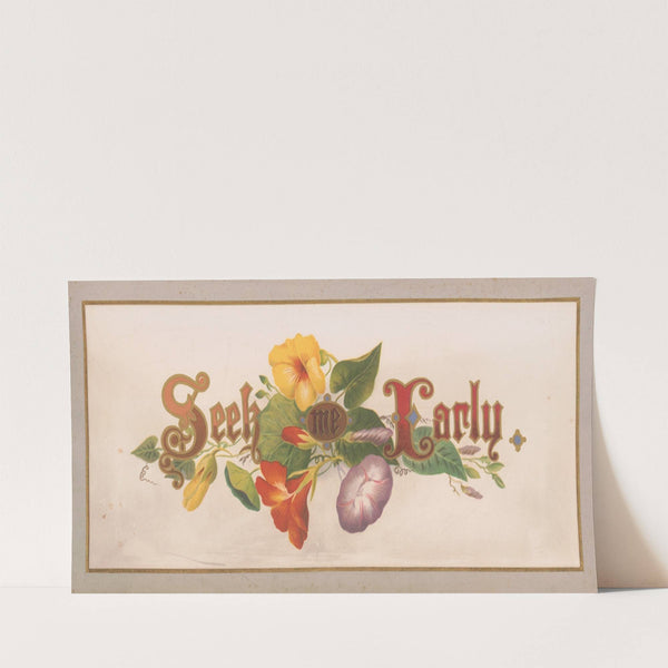 Prang’s floral mottoes, no. 9. Seek me early (1873) by Louis Prang & Co.