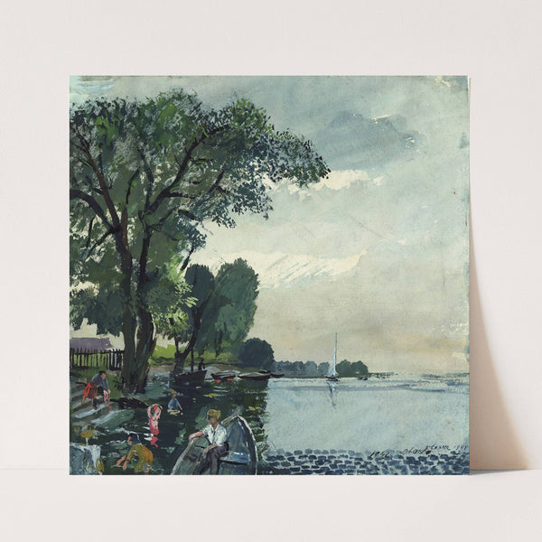 Pratermotiv an der alten Donau (1948) by Oskar Laske