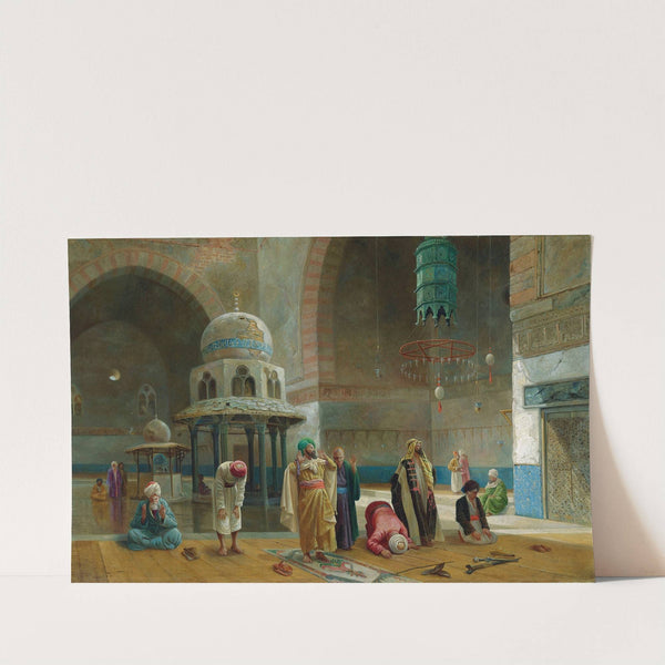 Prayer in the mosque of Sultan Hasan, Cairo by Charles Robertson