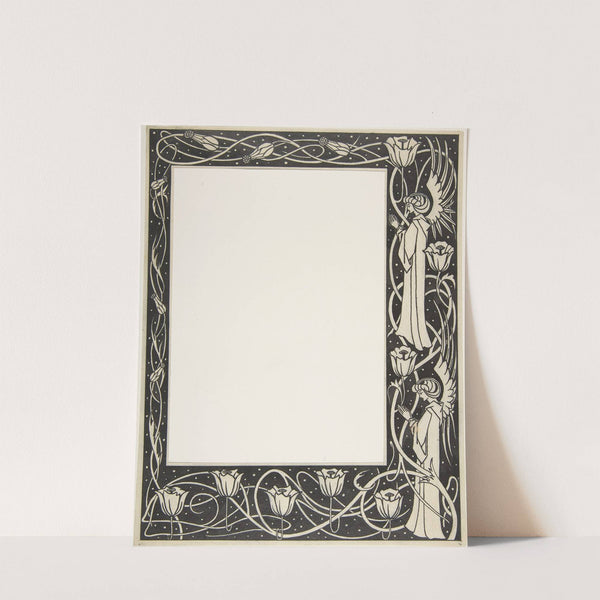 Praying Angels and Poppies (Border Design for Thomas Malory, ‘Le Morte d’Arthur’) (1893) by Aubrey Vincent Beardsley