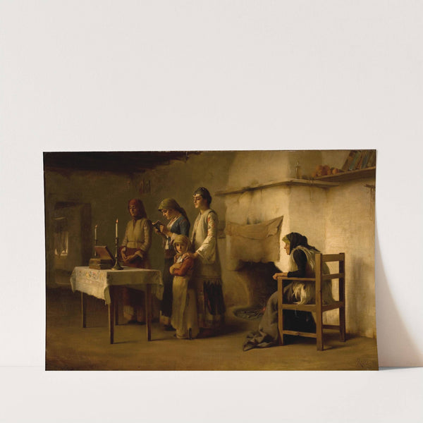 Praying before the communion at Megara by Theodoros Ralli