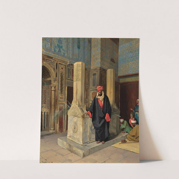 Praying In The Blue Mosque, Cairo by Ludwig Deutsch