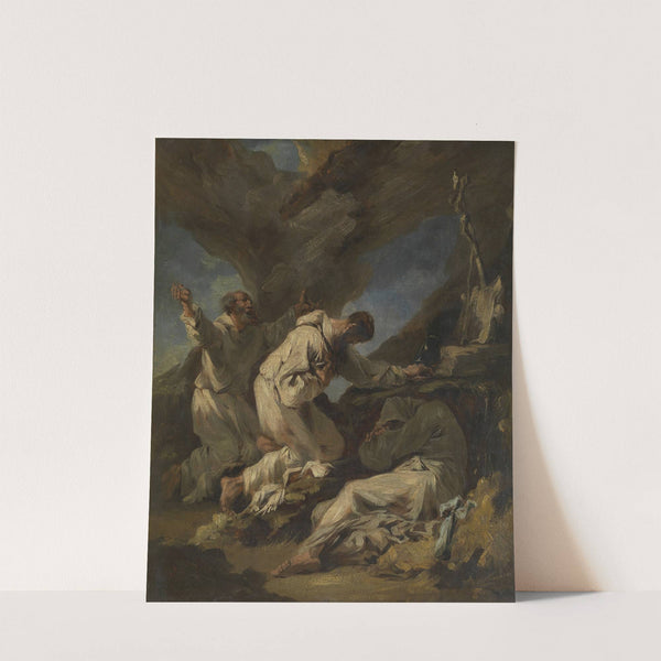 Praying Monks (18th century) by Alessandro Magnasco