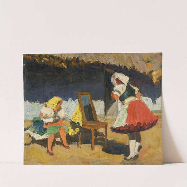 Pred odchodom do kostola by Jozef Teodor Mousson