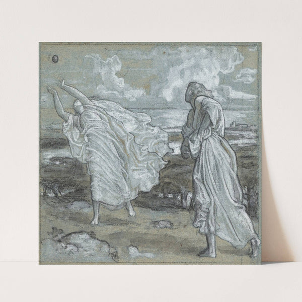 Preliminary sketch for ‘Greek Girls playing at Ball’ by Frederic Leighton