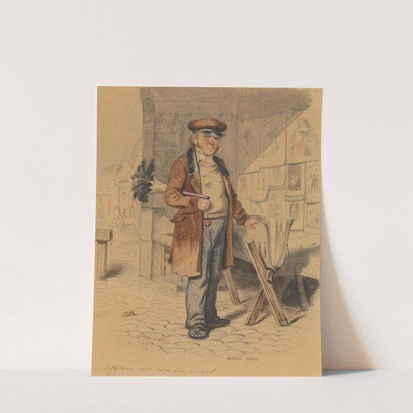 Prenthandelaar after Karl Girardet by Henri Adan