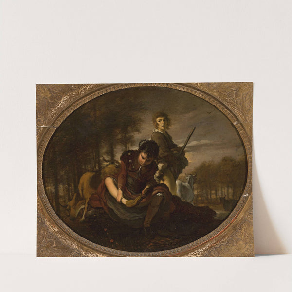 Preparations before crossing the river by Carel de Moor II