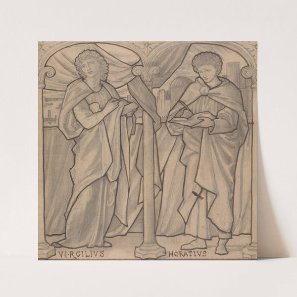 Preparatory Design for a Stained Glass Window, Virgil and Horace by Sir Edward Coley Burne-Jones