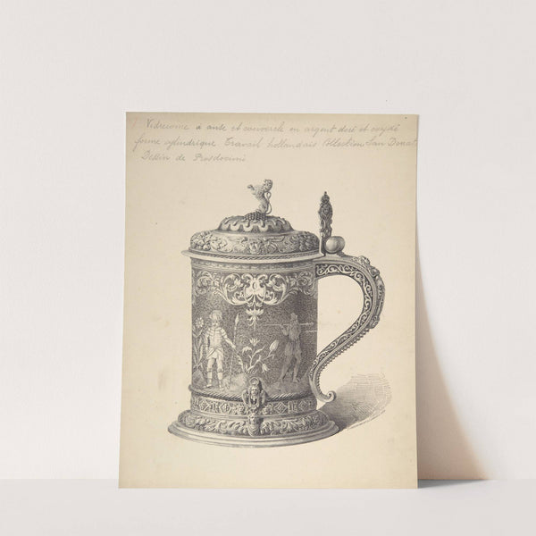 Preparatory Drawing for an Illustration of a Seventeenth-Century Dutch Tankard from the Demidov Collection by C. Prosdocimi