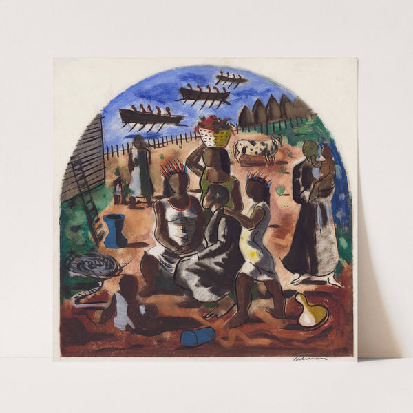 Preparatory drawing for ‘The teaching of the Indians’ by Cândido Portinari