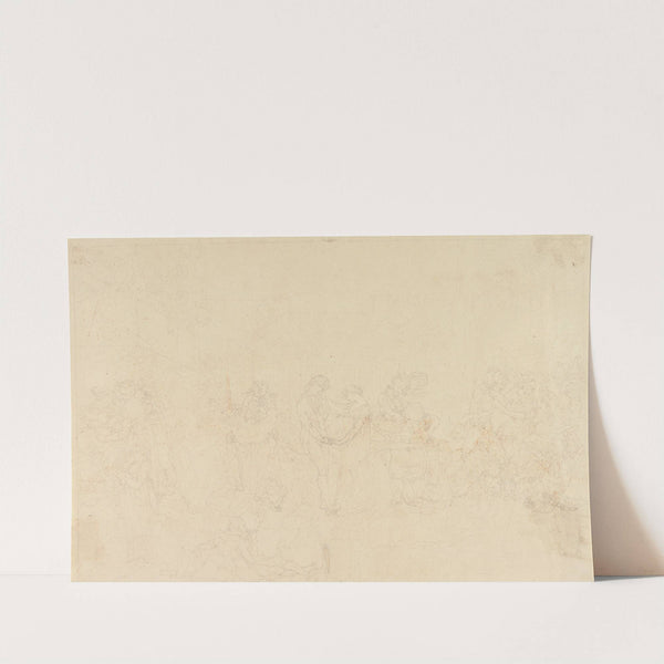 Preparatory drawing for The Waltz by Edward Francis Burney