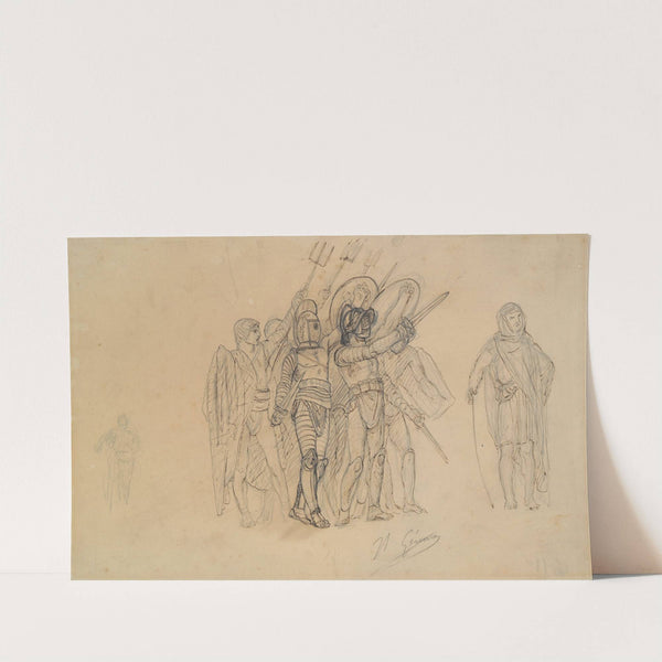 Preparatory study for ‘Ave Caesar, Morituri te Salutant’ (Hail Caesar! We who are about to die salute you) (1858) by Jean-Léon Gérôme