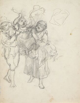 Preparatory study for; Italian children, playing