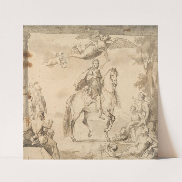 Preparatory Study for the decoration ‘Equestrian Portrait of George I’ by John Vanderbank