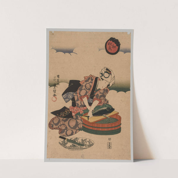 Preparing Bonita by Utagawa Kunisada (Toyokuni III)