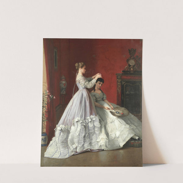 Preparing for the ball by Louis Charles Verwee