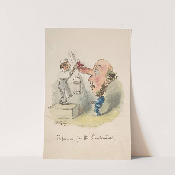 Preparing for the Pantomime by John Leech