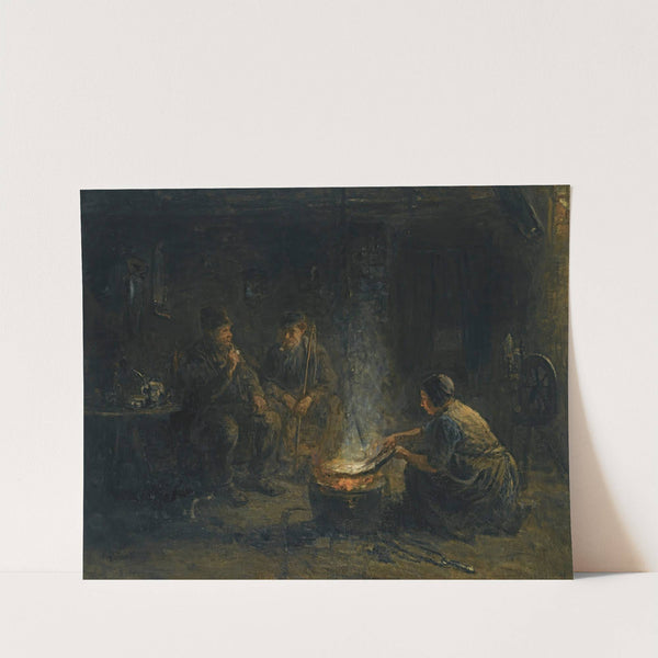 Preparing the meal by Jozef Israëls