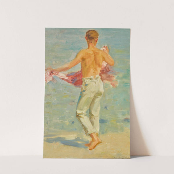 Preparing to bathe by Henry Scott Tuke