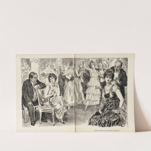 Present plight of the European Debutante (1916) by Charles Dana Gibson