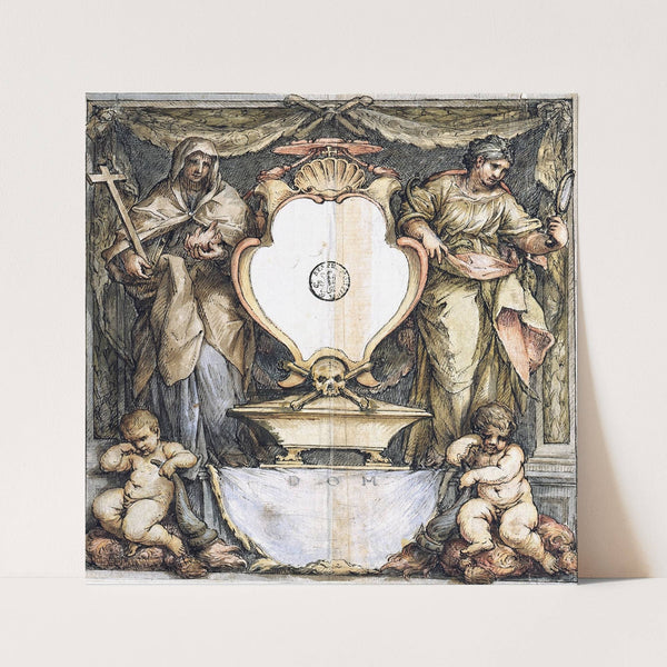 Presentation Drawing for an Epitaph by Lazzaro Baldi