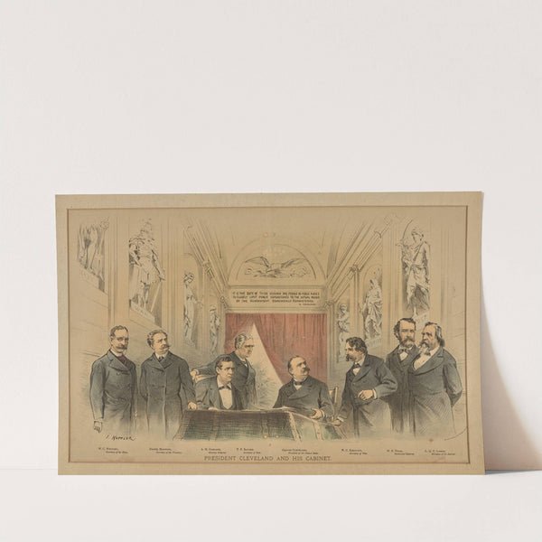 President Cleveland and his Cabinet. (1885) by Joseph Ferdinand Keppler
