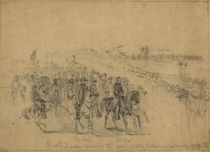 President Lincoln reviewing the Army of the Potomac on Monday, April 6, 1863