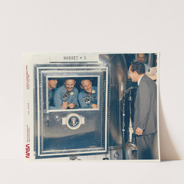 President Richard M. Nixon Welcomes the Apollo 11 Astronauts Aboard Recovery Ship USS Hornet (1969) by NASA