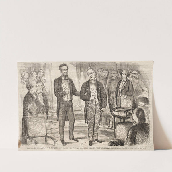 Presidents Buchanan and Lincoln Entering the Senate Chamber before the Inauguration (1861) by Winslow Homer